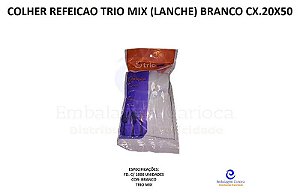 COLHER REFEICAO TRIO MIX (LANCHE) BRANCO CX.20X50