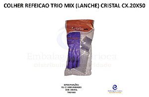 COLHER REFEICAO TRIO MIX (LANCHE) CRISTAL CX.20X50