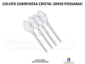 COLHER SOBREMESA (FESTA) CRISTAL 20X50 TRIO MIX