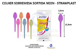 COLHER SOBREMESA MISTA 20X50 STRAWPLAST 206