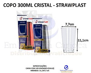 COPO 300ML CRISTAL 12X10 STRAWPLAST 462