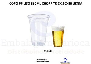 COPO PP LISO 330ML CHOPP TR CX.20X50 ULTRA