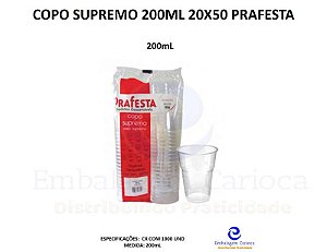 COPO SUPREMO 200ML 20X50 PRAFESTA