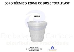 COPO TERMICO 120ML CX 50X20 TOTALPLAST