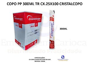 CPM-300 TR COPO PP TRANSPARENTE 300ML CX.20X100 CRISTALCOPO