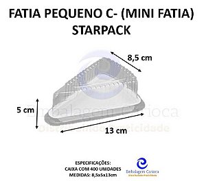 EMB FATIA PEQUENO C/400 (MINI FATIA) STARPACK