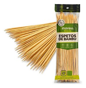 ESPETO BAMBU CHURRASCO 25CM CX.100X50 INOVEN