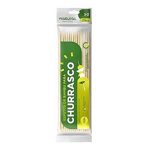 ESPETO CHURRASCO 25CM CX.25X50 NATURAL