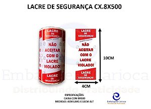 ETIQUETA LACRE DE SEGURANÇA 100X35X19 CX.8X500