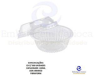 F645 FIBRAFORM MINI POTE RED PET C/TAMPA 120ML 9,3X5CM CX.300