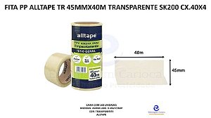 FITA PP ALLTAPE TR 45MMX40M TRANSPARENTE SK200 CX.40X4 PA10195