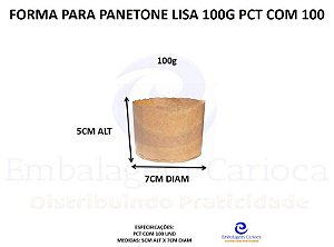 FORMA P/ PANETONE LISA 100G PCT C/ 100