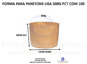 FORMA P/ PANETONE LISA 500G PCT C/ 100