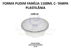 FORMA PUDIM FAMILIA 1100ML C/ TAMPA 10X05 PLASTILANIA