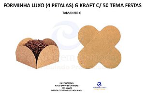 FORMINHA LUXO (4 PETALAS) G KRAFT C/ 50 TEMA FESTAS