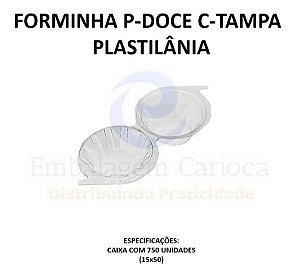 FORMINHA P/DOCE C/TAMPA 15X50 PLASTILANIA