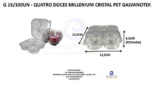 G 15/100UN - QUATRO DOCES MILLENIUM CRISTAL PET GALVANOTEK