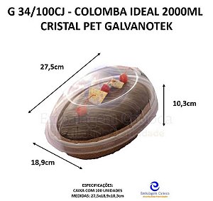 G 34/100CJ - COLOMBA IDEAL 2000ML CRISTAL PET GALVANOTEK