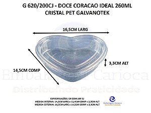 G 620/200CJ - DOCE CORACAO IDEAL 260ML CRISTAL PET GALVANOTEK