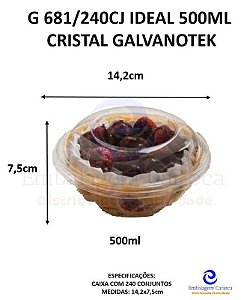 G 681/240CJ IDEAL 500ML CRISTAL PET GALVANOTEK