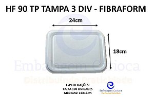 HF 90 TP TAMPA 3 DIV FIBRAFORM 24CM X 18CM CX100UN