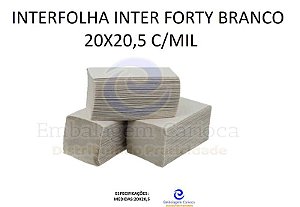 INTERFOLHA INTER FORTY PREMIUM 100% CELULOSE 20X20 C/MIL