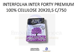 INTERFOLHA INTER FORTY PREMIUM 100% CELULOSE 20X20,5 C/750