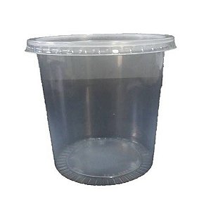 KIT POTE REDONDO PP 750ML C/ TAMPA CX.10X24 PRAFESTA (FREEZER/MICRO)