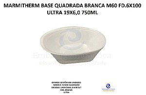MARMITHERM BASE QUADRADA BRANCA M60 FD.6X100 ULTRA 19X6,0 750ML