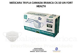 MASCARA TRIPLA CAMADA BRANCA CX.50 UN FORT HEALTH