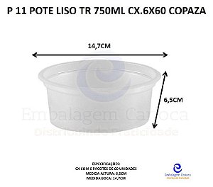 P 11 POTE LISO TR 750ML CX.6X60 COPAZA