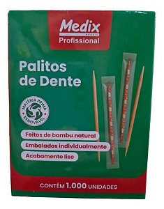 PALITIX PALITO DE DENTE DE BAMBU SACHE PCT C/1000 UN MEDIX