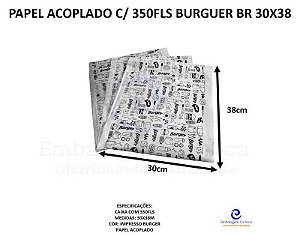 PAPEL ACOPLADO DALPACK LANCHE C/ 350FLS BR 30X38