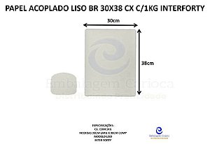PAPEL ACOPLADO LISO BR 30X38 CX C/1KG INTERFORTY