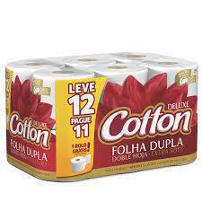 PAPEL HIGIENICO COTTON  FOLHA DUPLA 30M NEUT 6X12