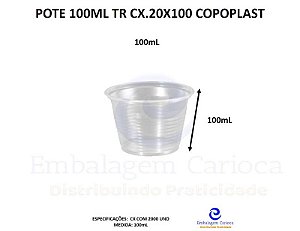 POTE 100ML TR CX.20X100 COPOPLAST