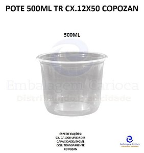 POTE 500ML TR CX.12X50 COPOZAN