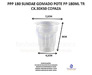 PPP 180 SUNDAE GOMADO POTE PP 180ML TR CX.30X50 COPAZA