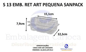 S 13 EMB. RET ART PEQUENA CX.100 SANPACK
