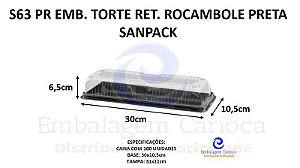 S 63 PR EMB. TORTE RET. ROCAMBOLE PRETA CX.100 SANPACK