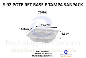 S 92 POTE RET 750ML BASE E TAMPA CX.200 SANPACK