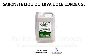 SABONETE LIQUIDO ERVA DOCE CORDEX 5L