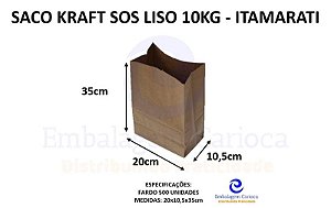 SACO KRAFT SOS LISO 7,5KG FD 5X100 20X10,5X35 ITAMARATI
