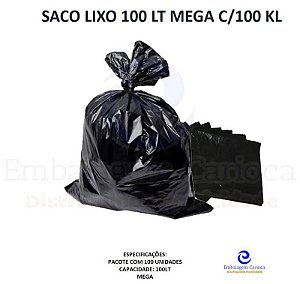 SACO LIXO 100 LT MEGA C/100 KL