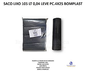 SACO LIXO 105 LT 0,04 LEVE PC.4X25 BOMPLAST