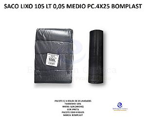 SACO LIXO 105 LT 0,05 MEDIO PC.4X25 BOMPLAST