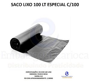 SACO LIXO 110 LT 0,4 ESPECIAL C/100 FERSAN