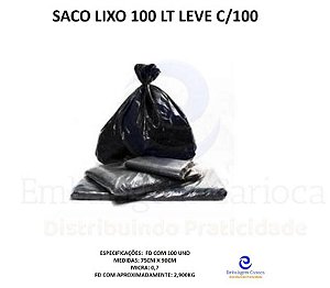 SACO LIXO 110 LT 0,5 LEVE C/100 FERSAN