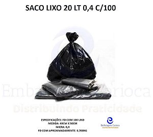 SACO LIXO 20 LT C/100 FERSAN