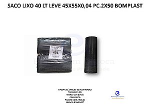 SACO LIXO 40 LT LEVE 45X55X0,04 PC.2X50 BOMPLAST